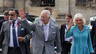 Charles III et la reine Camilla lors du dîner d'Etat à Versailles