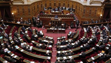 A l'intérieur du Sénat.