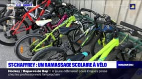 Saint-Chaffrey: un ramassage scolaire à vélo  