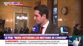 Menace de censure de Michel Barnier: "On ne pouvait pas laisser passer un tel budget", assure Gaëtan Dussausaye (RN)