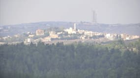 Un village libanais, avant-poste du Hezbollah, vu depuis la frontière israélienne, octobre 2023 