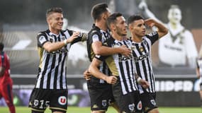 Mathias Pereira Lage fêtant un but lors d'Angers-Bordeaux, le 10 août 2019