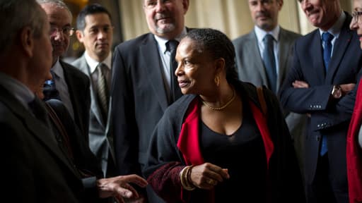 Christiane Taubira en visite dans un tribunal pour mineurs