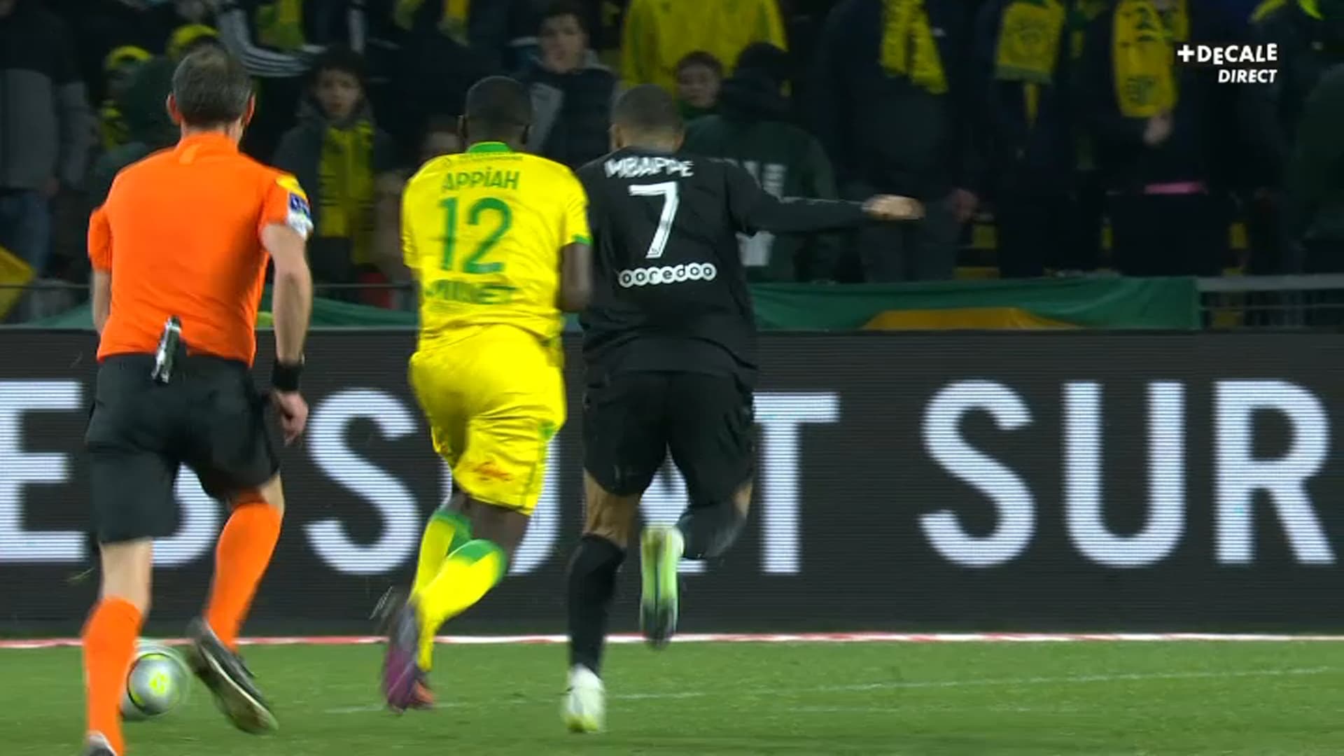 Appiah-Mbappé lors de Nantes-PSG le 19 février 2022. Appiah-Mbappé lors de Nantes-PSG le 19 février 2022.
