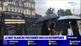 Paris: la Nuit Blanche perturbée par les intempéries