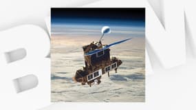 Le satellite Earth Radiation Budget Satellite (ERBS) de la Nasa, déployé en 1984 par la navette Challenger. 