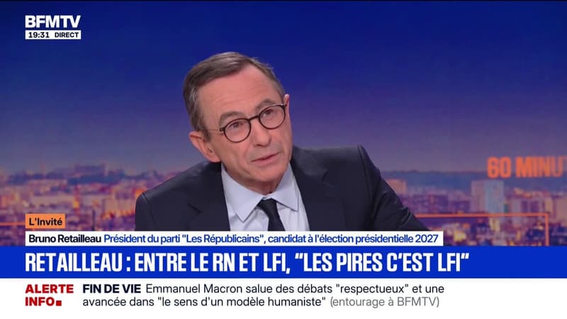 Bruno Retailleau: "Jamais je ne mettrai un bulletin de vote LFI dans une urne"