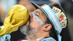 Un supporter argentin lors de la Coupe du monde au Qatar