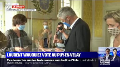 Second tour des régionales: Laurent Wauquiez vote au Puy-en-Velay en Haute-Loire