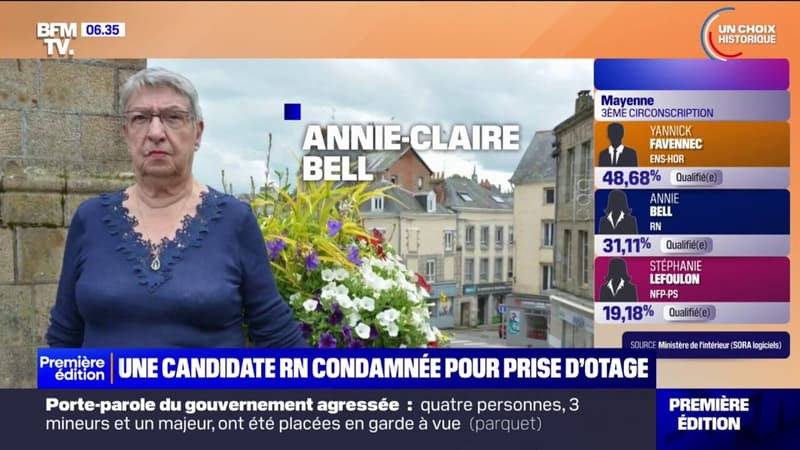 Législatives en Mayenne: la candidate RN condamnée pour une prise d'otage poursuit sa campagne, 
