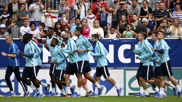 Les Bleus à l'entraînement au Matmut Atlantique