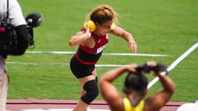 Raoua Tlili lors des Jeux Paralympiques de Tokyo en 2021.