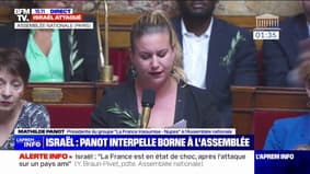 Mathilde Panot "exprime une pensée emplie d'humanité pour les otages, les civils tués en Israël par les actes de terreur perpétrés par le Hamas" 