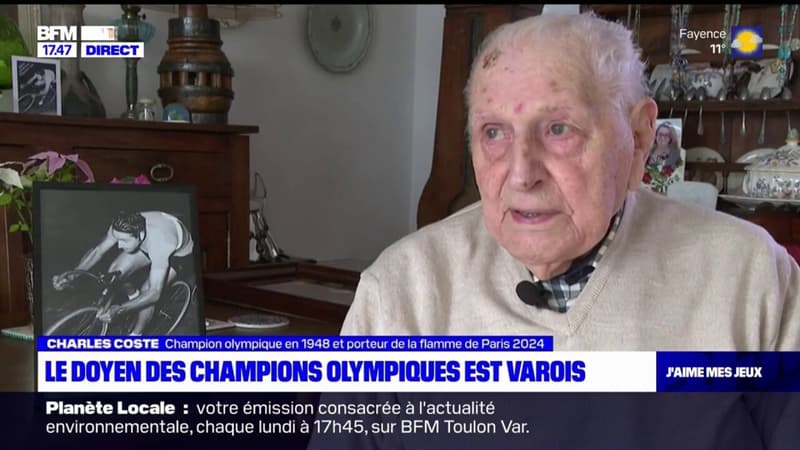JO 2024: Charles Coste, champion olympique de 100 ans et originaire d'Ollioules, va porter la flamme 