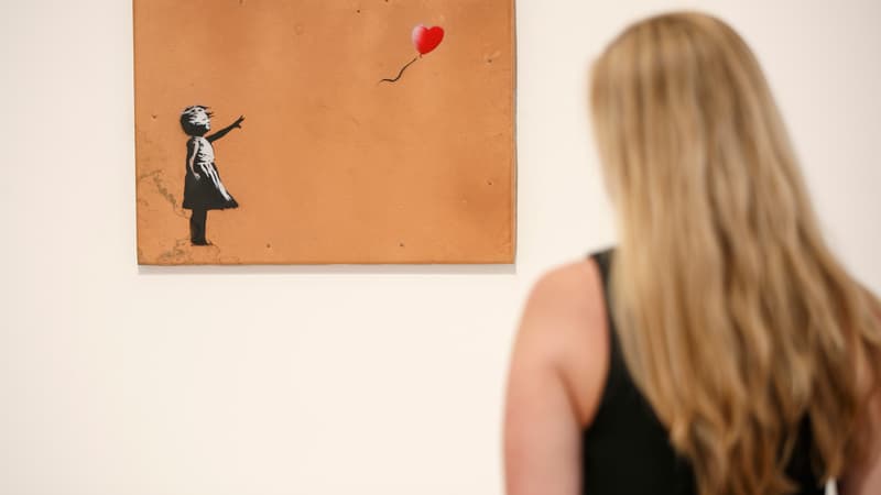 "Girl with Balloon", exposé en juillet 2018 à Londres.