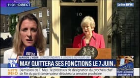 "Ça a été l'honneur de ma vie se servir en tant que Premier ministre": Theresa May quittera se fonctions le 7 juin