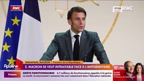 Emmanuel Macron se veut intraitable face à l'antisémitisme