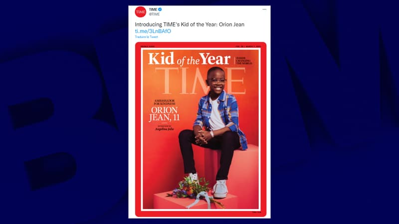 Le jeune Orion Jean, nommé "enfant de l'année" par le magazine Time