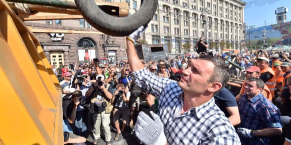 L'ancien boxeur et maire de Kiev, Vitali Klitschko L'ancien boxeur et maire de Kiev, Vitali Klitschko