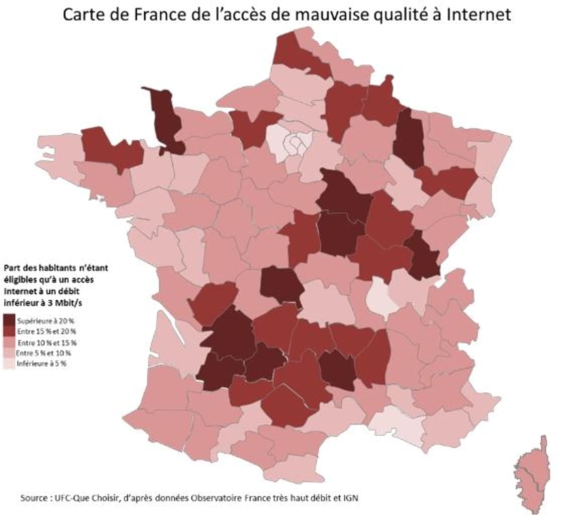 6,8 millions de Français sont privés d'accès à Internet