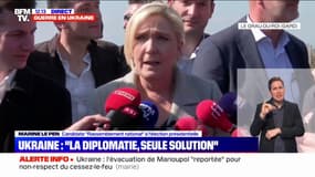 Présidentielle: Marine Le Pen appelle les Français à "écarter" Emmanuel Macron