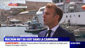 Emmanuel Macron: "Nous serons le premier pays dès le 1er janvier prochain à ne plus avoir de plastique autour de nos fruits et légumes"