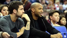 Cesc Fabregas avec Thierry Henry en 2015