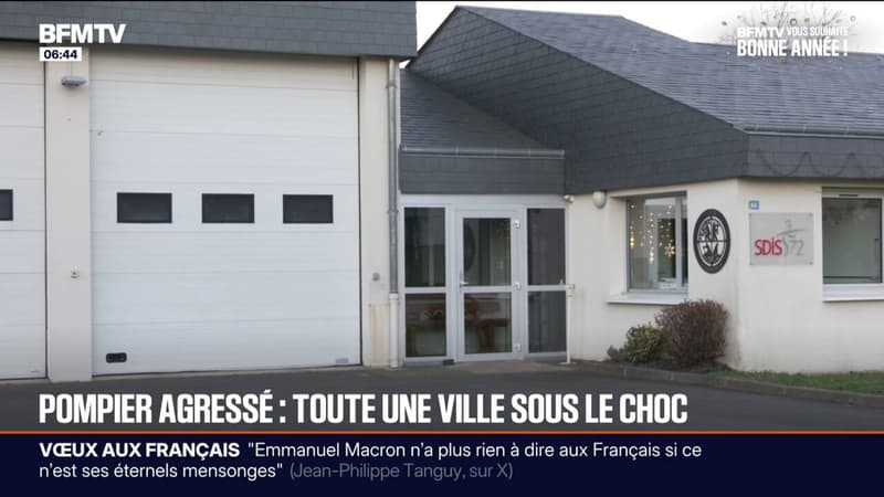 Sarthe: toute une ville sous le choc après l'agression d'un pompier