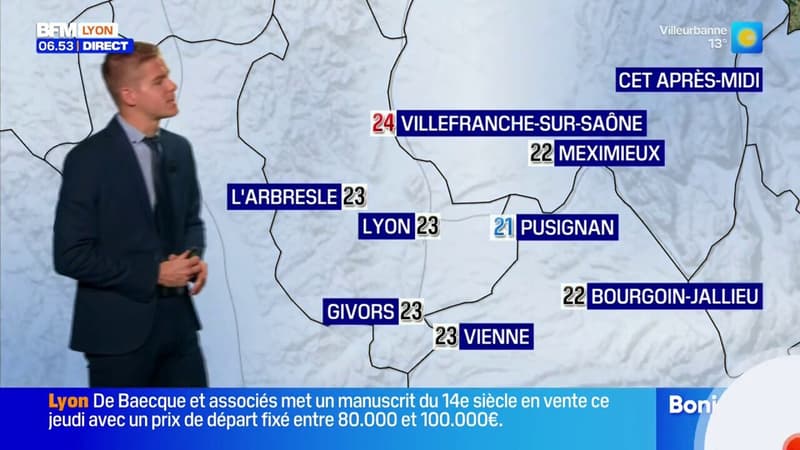 Météo Rhône: le temps va se dégrader au fur et à mesure de la journée ce mercredi, 23°C à Lyon (1/1)