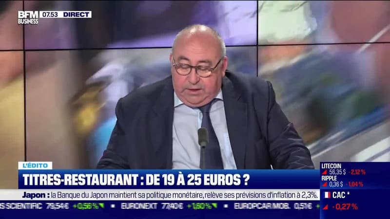 Emmanuel Lechypre : Titres-restaurant, de 19 à 25 euros ? - 21/07