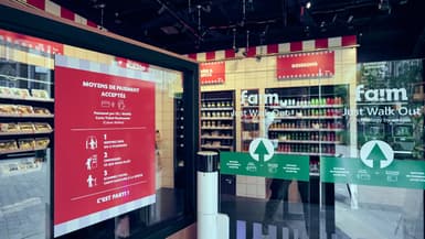 Le magasin "Fa!m" lancé par Flunch dans le centre-ville de Lille est équipé de la technologie Just Walk Out développée par Amazon.