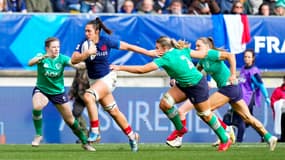 Manae Feleu lors du match France-Irlande (38-17, VI Nations), le 23 mars 2024