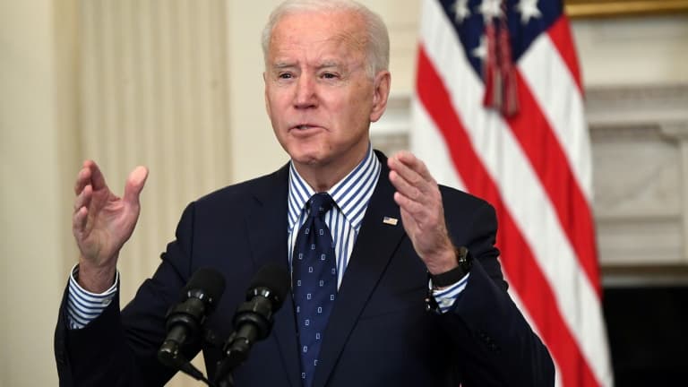 Joe Biden à la Maison Blanche, le 6 mars 2021
