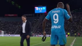 Victor Osimhen et Rudi Garcia avec Naples le 24 septembre 2023