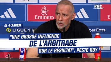 OL 4-3 Brest : "Une grosse influence de l'arbitrage sur le résultat", peste Roy