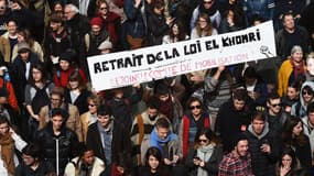 Lors d'une précédente mobilisation contre la loi Travail, à Marseille le 9 mars 2016.
