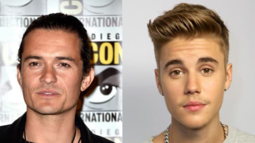 Orlando Bloom et Justin Bieber (Montage BFMTV.com)