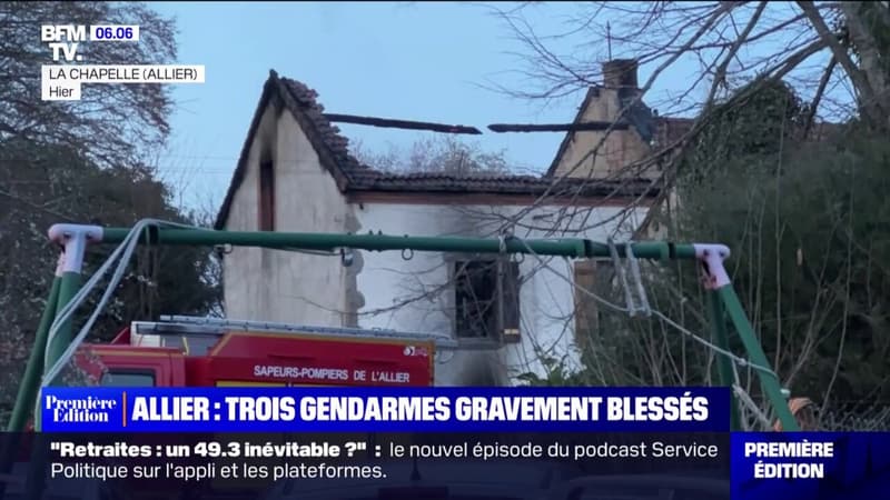 Allier: que sait-on de l'explosion qui a blessé grièvement trois gendarmes lors d'une interpellation ?