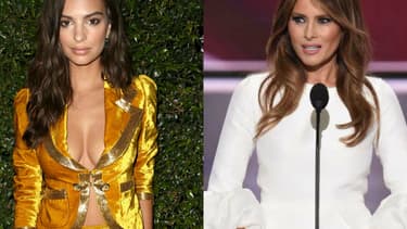 Emily Ratajkowski et Melania Trump.