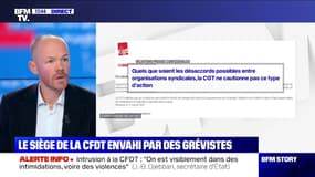 Intrusion à la CFDT: Vincent Gautheron assure que la CGT ne "cautionne pas ce genre d'actions"