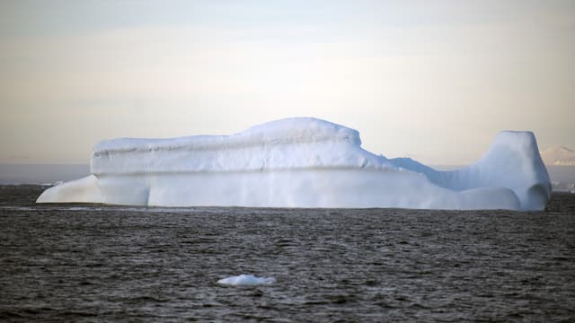 Un iceberg photographié le 2 mars 2016 dans l'Antarctique.