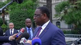 Le président sénégalais Macky Sall à Nice à l'occasion des 7e jeux de la Francophonie le 7 septembre 2013.