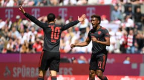 La joie des joueurs du Bayern Munich face à Cologne, le 27 mai 2023.