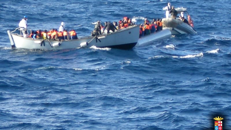 Des migrants secourus en mer (photo d'illustration)