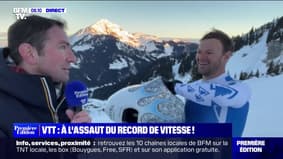 Le champion de France de descente en VTT sur neige rêve d'un record du monde sur terre