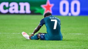 Bukayo Saka blessé lors du match Lens-Arsenal (2-1, 2e journée de Ligue des champions), le 3 octobre 2023
