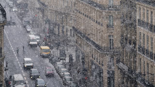Paris sous la neige ce 27 février.