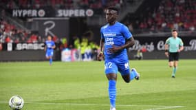 Bamba Dieng avec l'OM au Roazhon Park, en mai 2022