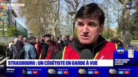 Strasbourg: mobilisation contre la garde à vue d'un membre de la CGT