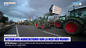 Bas-Rhin: un nouveau blocage de la M35 par les agriculteurs prévu dès mardi